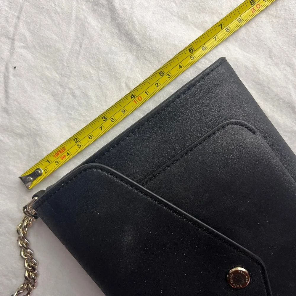 Kate Spade Tinsel Glitter Fabric Flap Crossbody Bag Black K9336